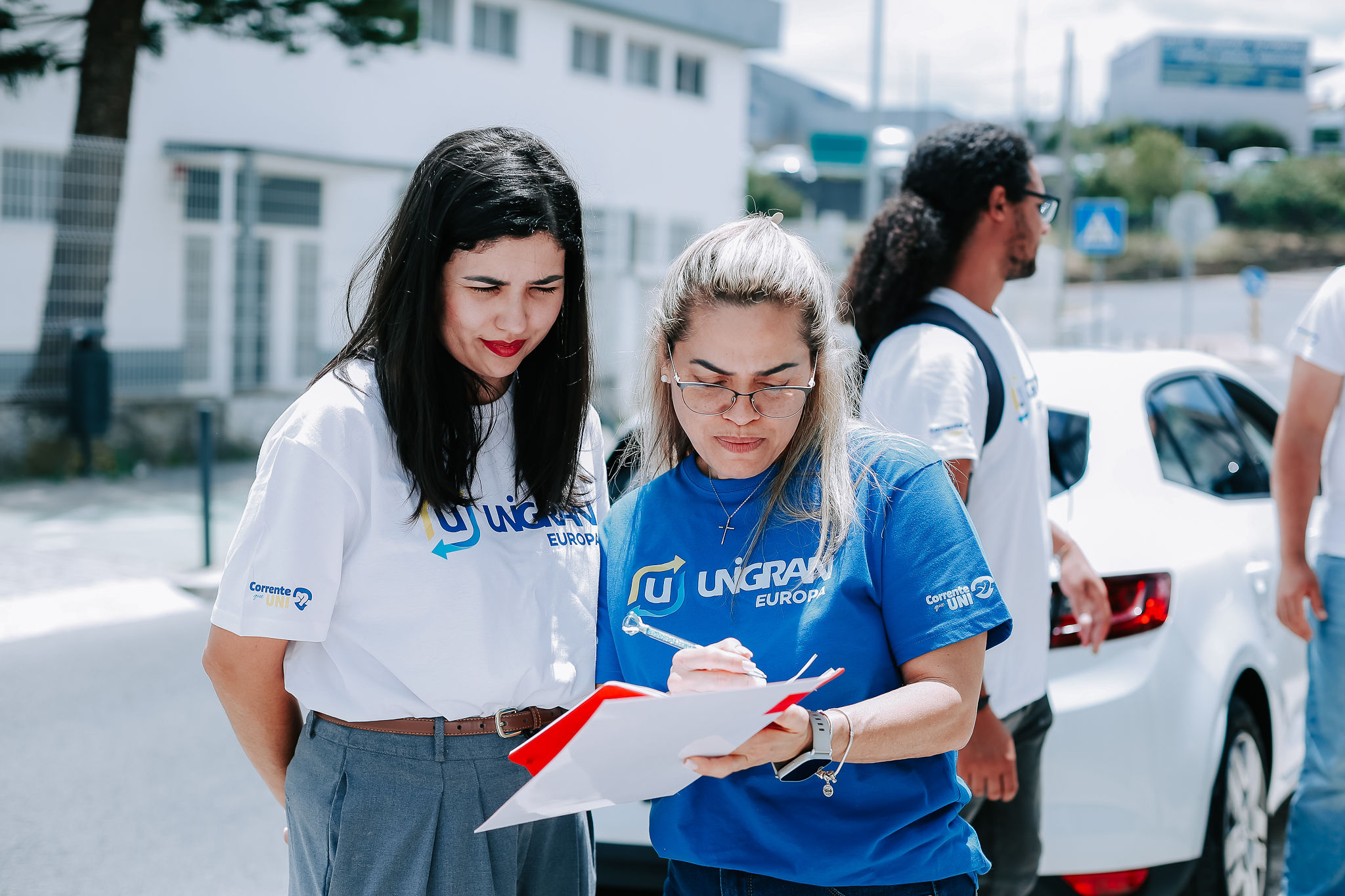 Participantes durante o Projeto Que Uni